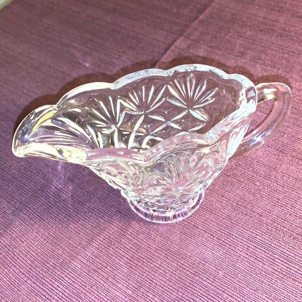 Shannon Crystal Gravy or Creamer Pitcher 3”